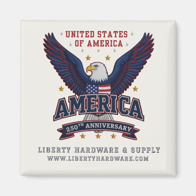 Custom Business Promo Magnet USA 250 Name (Front)
