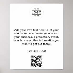 Custom Business Promo Poster with QR Code and Logo