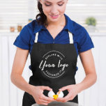 Custom Business Promotion Personalized White Logo  Apron<br><div class="desc">Enhance your professional image and promote your business with these customizable white logo aprons. Perfect for various industries and occasions, these aprons allow you to showcase your logo and create a cohesive and branded look for your staff or corporate event. Whether you own a restaurant, cafe, retail store, or any...</div>