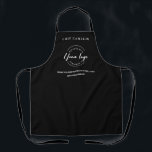 Custom Business Promotion Personalized White Logo  Apron<br><div class="desc">Enhance your professional image and promote your business with these customizable white logo aprons. Perfect for various industries and occasions, these aprons allow you to showcase a name with your logo, website and social media handle and create a cohesive and branded look for your staff or corporate event. Whether you...</div>