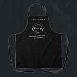 Custom Business Promotion Personalized White Logo  Apron<br><div class="desc">Enhance your professional image and promote your business with these customizable white logo aprons. Perfect for various industries and occasions, these aprons allow you to showcase a name with your logo, website and social media handle and create a cohesive and branded look for your staff or corporate event. Whether you...</div>
