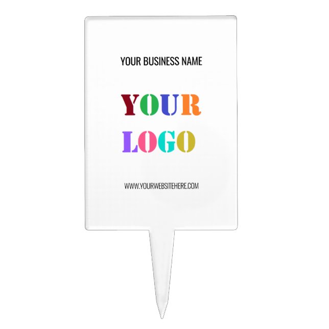 Custom Business Promotional Cake Topper Template (Front)
