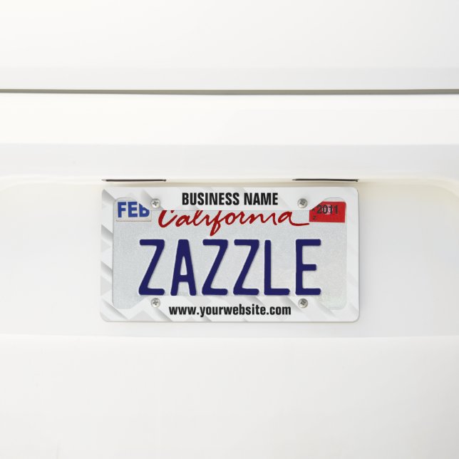 Custom Business Promotional  License Plate Frame (On Car)
