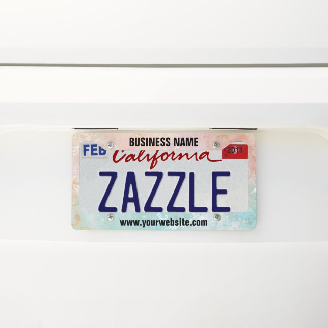 Custom Business Promotional  License Plate Frame (On Car)