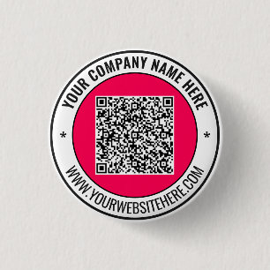 Custom Business Promotional QR Code Button Example