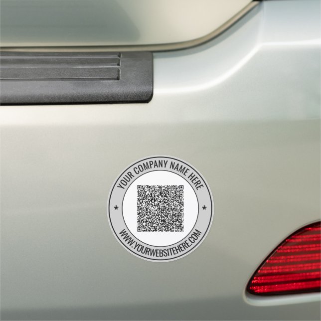 Custom Business Promotional QR Code Car Magnet (In Situ)