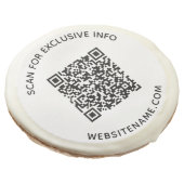 Custom Business QR Code and Text Sugar Cookie (Angled)