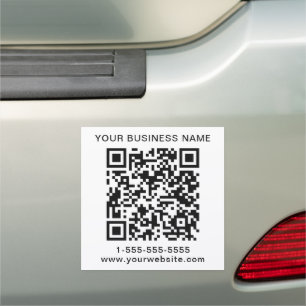 Custom Business QR Code Car Magnet