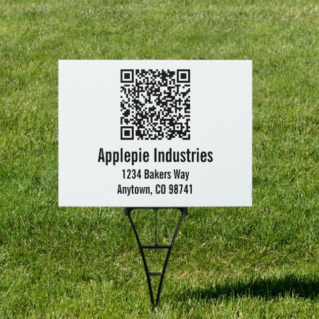 Custom Business QR Code Double Sided with Phone  Sign (Insitu)