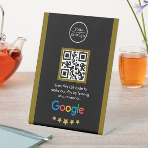 Custom Business QR Code Google Review  Pedestal Sign