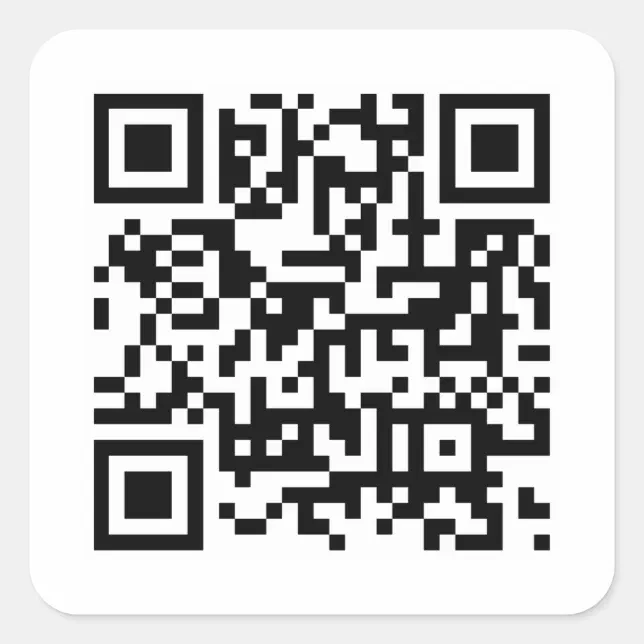 Custom Business QR Code Modern Minimalist Template Square Sticker | Zazzle