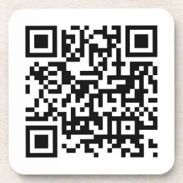 Custom Business QR Code Modern Simple Template Beverage Coaster