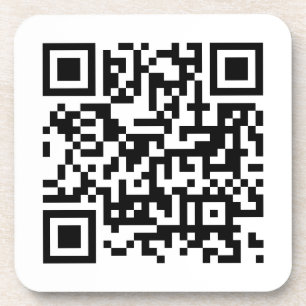 Custom Business QR Code Modern Simple Template Beverage Coaster