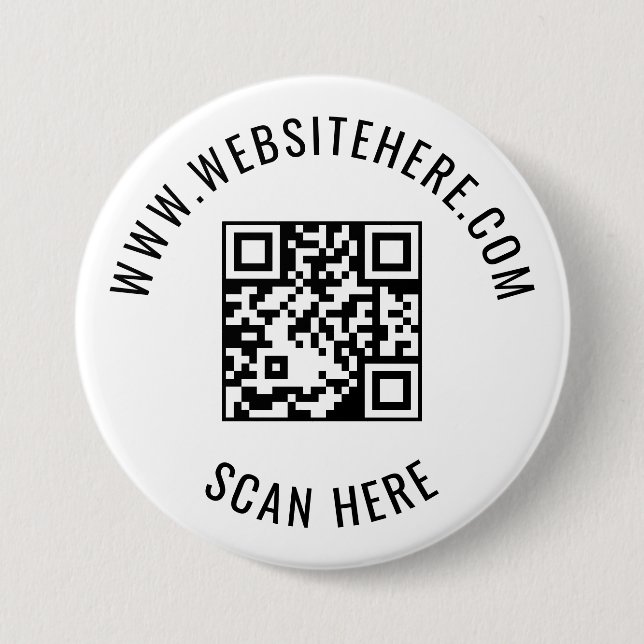Custom Business QR Code Promotional Design Button (Front)