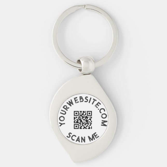Custom Business QR Code Promotional Keychain (Front)
