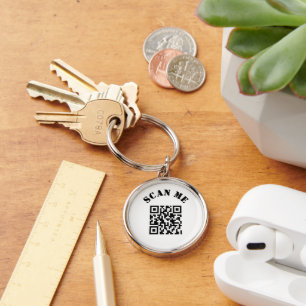 Custom Business QR Code Promotional Keychain