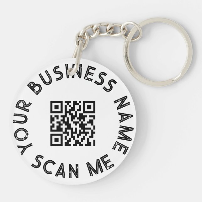 Custom Business QR Code Promotional Keychain (Back)