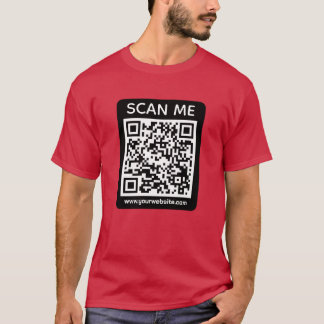 Custom Business QR Code Scan Me T-Shirt