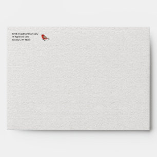 Custom Business Red Cardinal Holiday Envelope