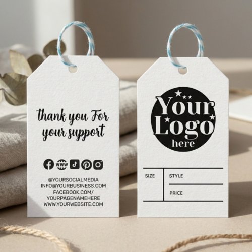 Custom Business retail logo Price Hang Branding Gift Tags