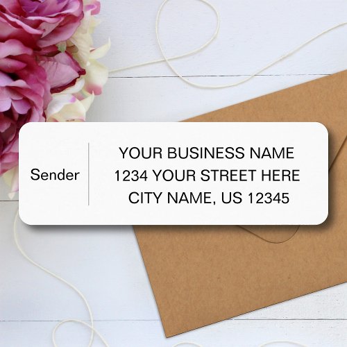 Custom Business Return Address Labels