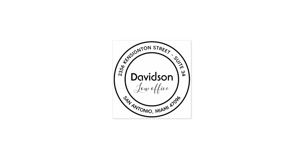 Custom Business Return Address Wooden Rubber Stamp Zazzle