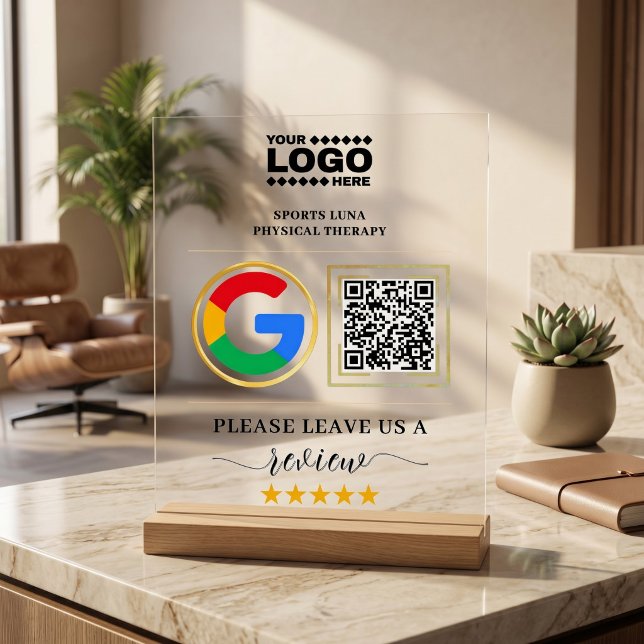 Custom Business Review Sign with QR Code & Logo (Custom Business Review Sign with QR Code & Logo)