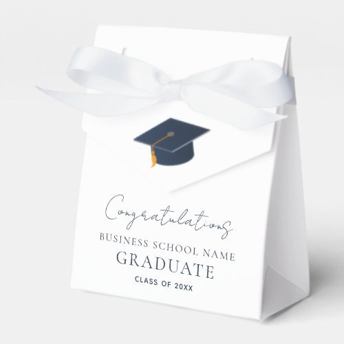 Custom Business School Graduate Party Identity Favor Boxes
