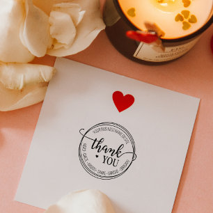 Custom Business Script Thank You  Rubber Stamp
