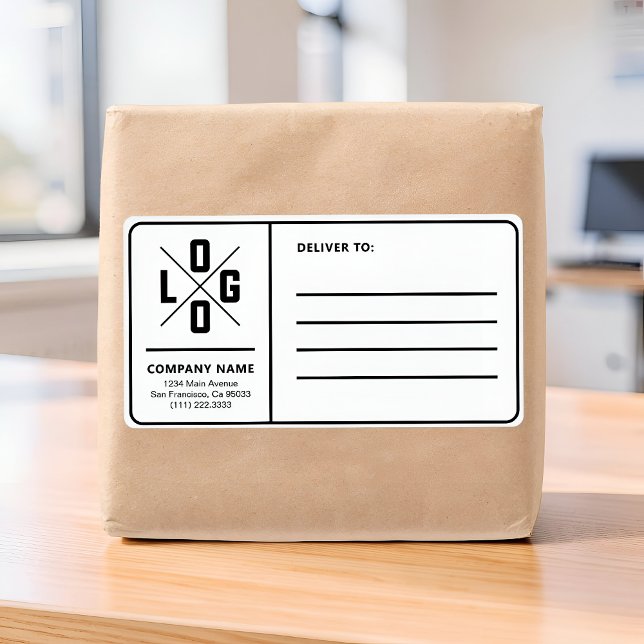 Custom Business Shipping Address with Logo Label (Creator Uploaded)