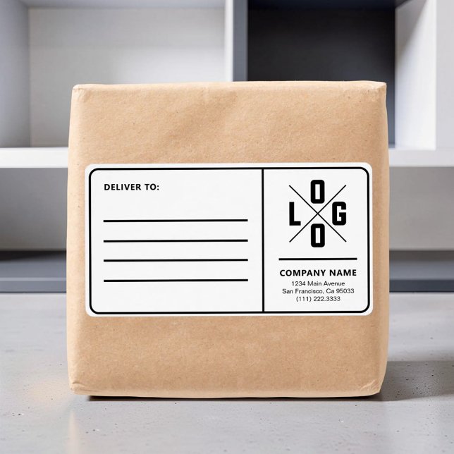 Custom Business Shipping Address with Logo Label (Creator Uploaded)