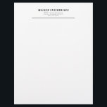 Custom Business Simple  Letterhead<br><div class="desc">Custom Simple Business Letterhead</div>