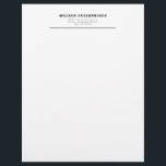 Custom Business Simple  Letterhead<br><div class="desc">Custom Simple Business Letterhead</div>