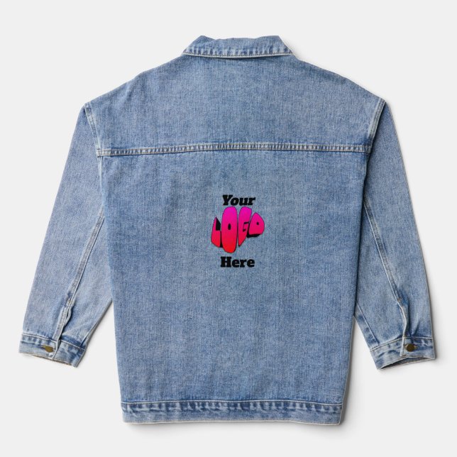 Custom Business simple logo Denim Jacket (Back)