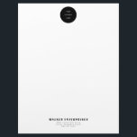 Custom Business Simple Logo Recycled Letterhead<br><div class="desc">Custom Simple Business Letterhead.  Logo.  Recycled Paper.</div>