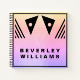 Square Spiral Notebook with Business Logo No Lines - diy cyo customize  unique special