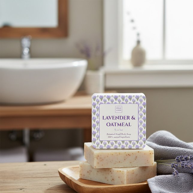Custom Business Sticker for Handmade Lavender Soap (Creator Uploaded)
