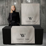 Custom Business Table Runner Banner Beige Linen Tapestry