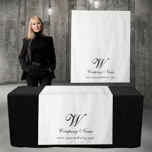 Custom Business Table Runner Banner Elegant Script Tapestry
