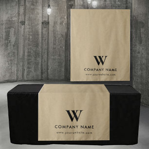Custom Business Table Runner Banner Modern Kraft Tapestry