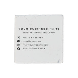 Custom Business Text Info Promotional Stone Magnet