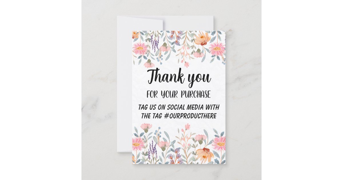 Custom Business Thank You Card | Zazzle