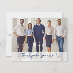 Custom Business Thank you Company Logo Name Photo Note Card