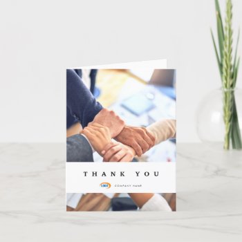 Custom Business Thank You Folded Card by businessessentials at Zazzle