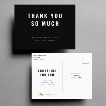 Custom Business Thank You Postcard by businessessentials at Zazzle