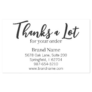 Custom Business Thank You Stamp with Contact Info