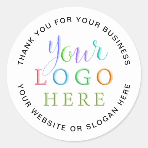 Custom Business Thank You Sticker with Your Logo