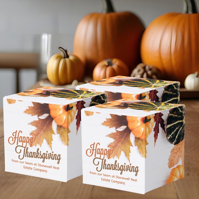 Custom Business Thanksgiving Beautiful Fall Party Favor Boxes (Creator Uploaded)