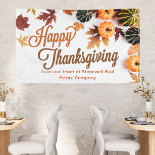 12 Waterproof Sign: Happy Thanksgiving