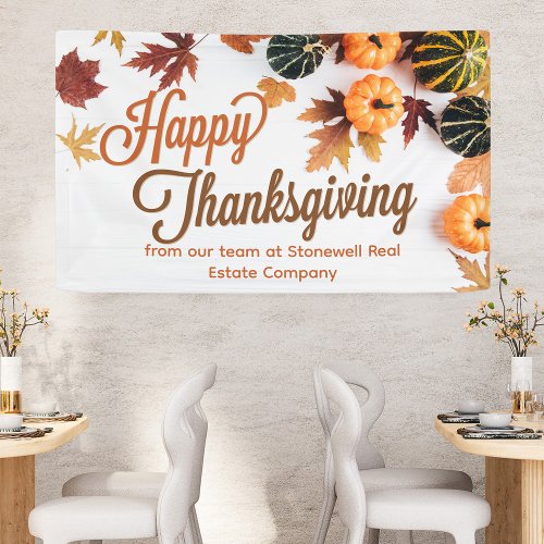 Custom Business Thanksgiving Beautiful Pumpkin Banner